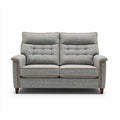 Twee-zitsbank van stof met kussen in grijs 150 x 90 x 90cm