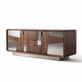 Houten dressoir met metalen elementen en opbergruimte 150 x 45 x 75cm