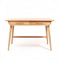 Houten bureau met lades 120 x 60 x 75cm natuurlijk afwerkingsdesign